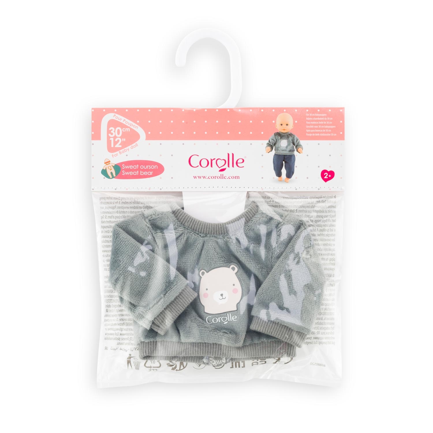 Sweat Ourson pour poupon 30 cm Corolle